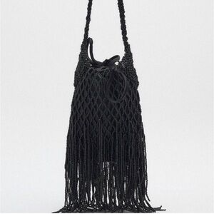 Zara Beaded Fringe Shoulder Bag